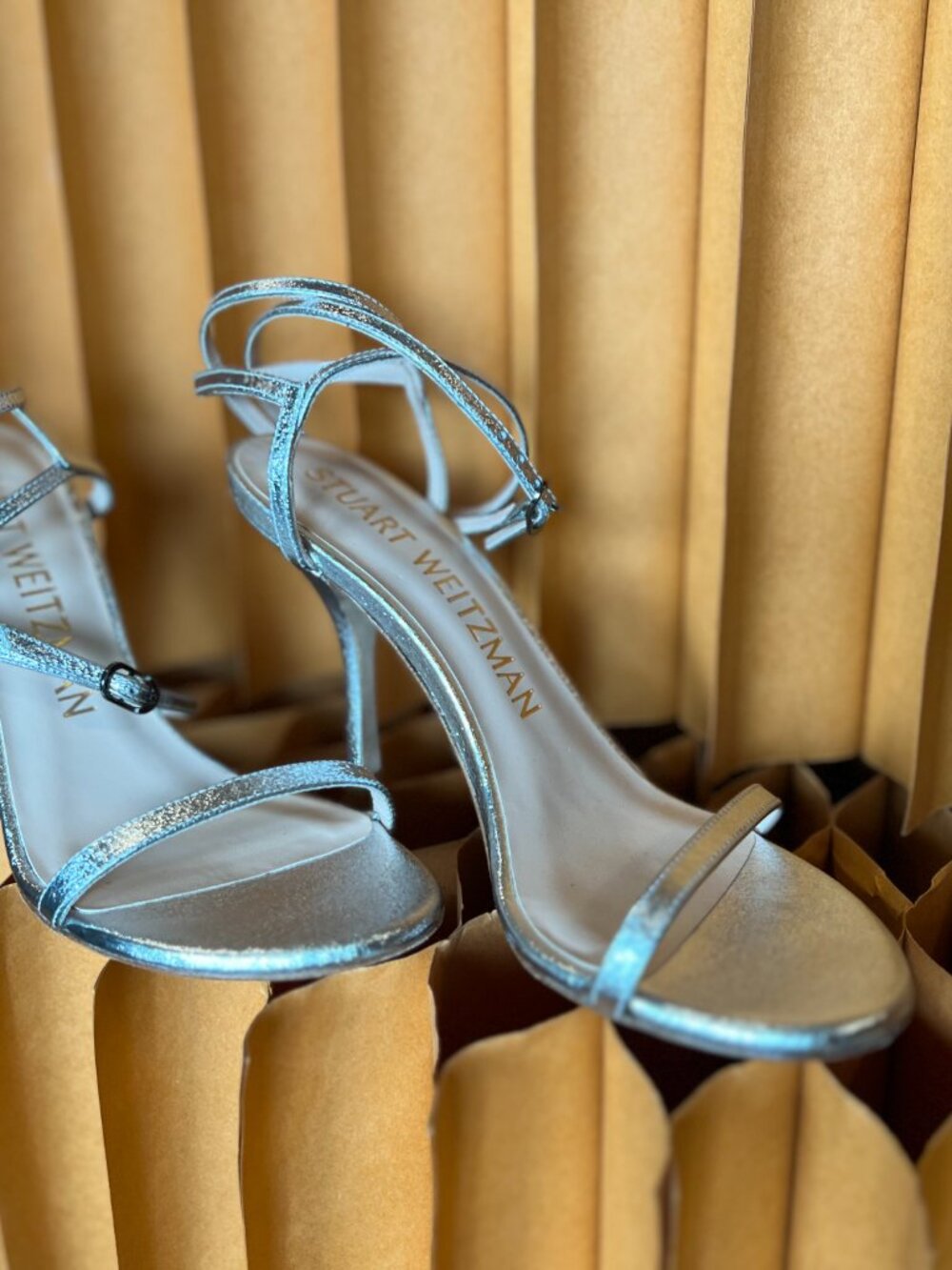 Stuart Weitzman Nudist Wrap Heels